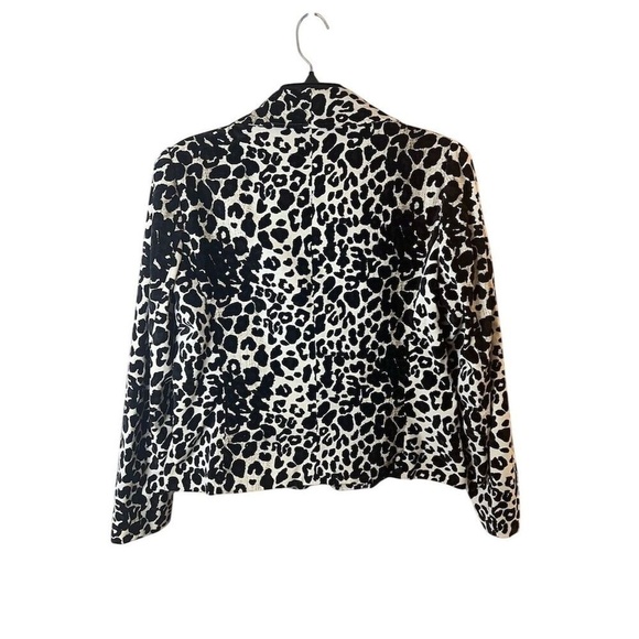 Nygard Collection Women's Size 14 Animal Print Velvet Blazer Jacket - Picture 3 of 9